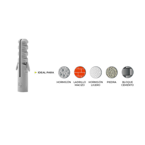 Pote 75 tacos 6mm + 75 tornillos TS2256