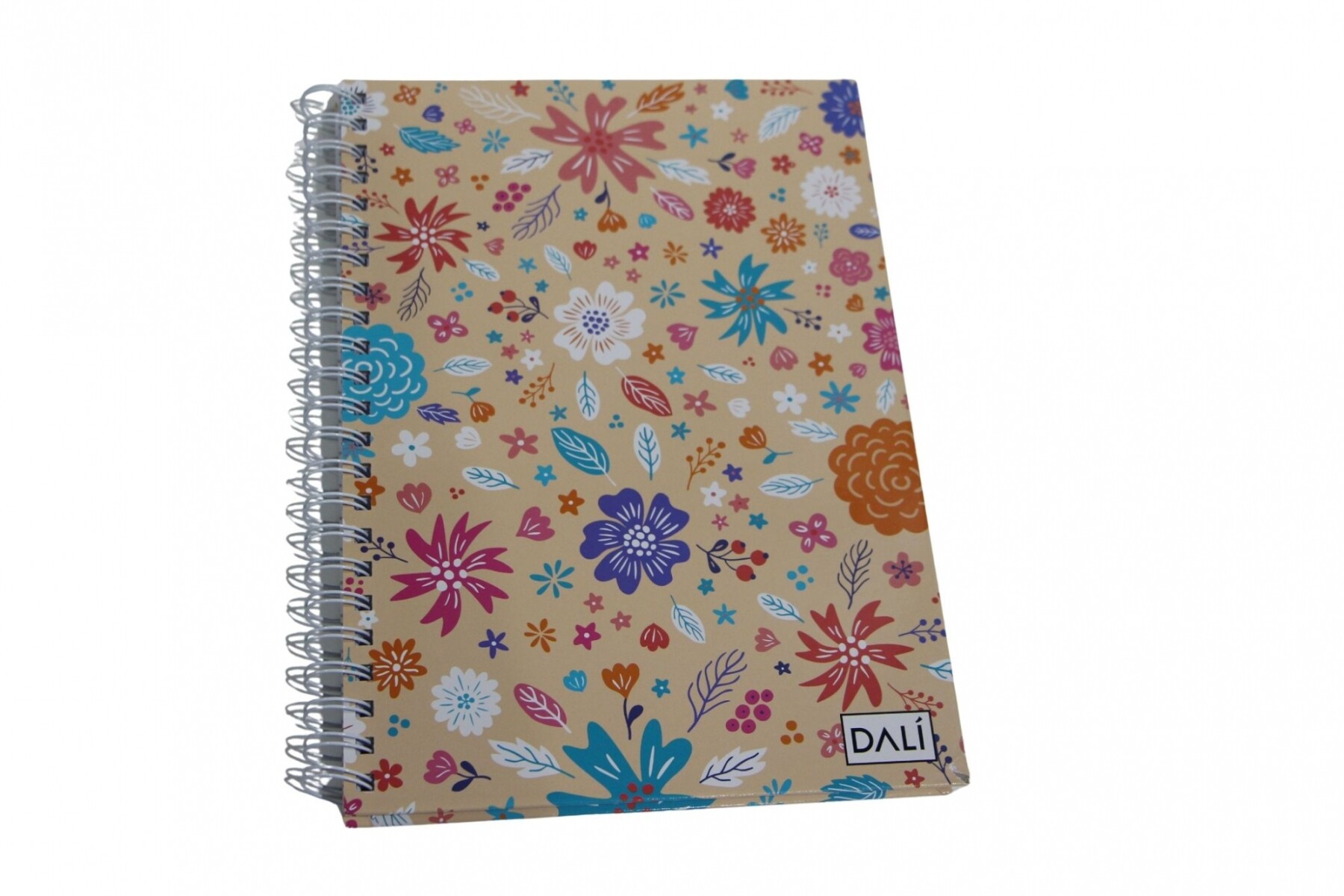CUADERNOLA DALI150 HOJAS STD - TAPA FLORES FONDO CREMA 