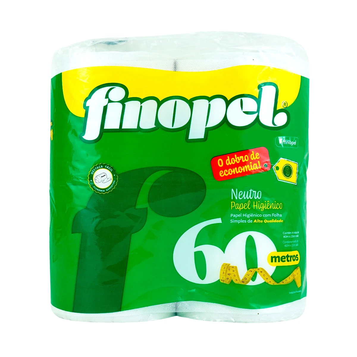 Papel higienico Finopel 60m 4 rollos 