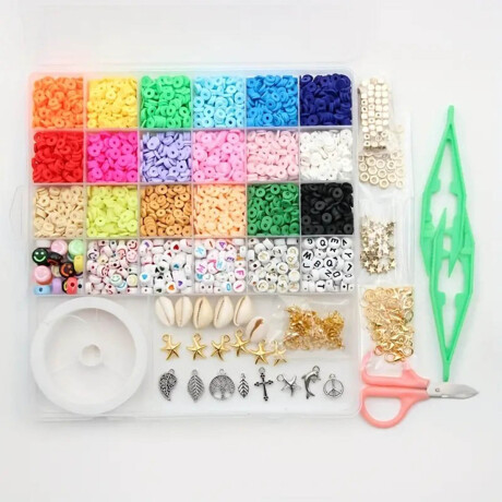 Kit Pulseras y Collares Polímero Arcilla+ 5000 psc Jug025005