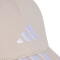 Gorro Adidas Béisbol 3S Beige - Blanco