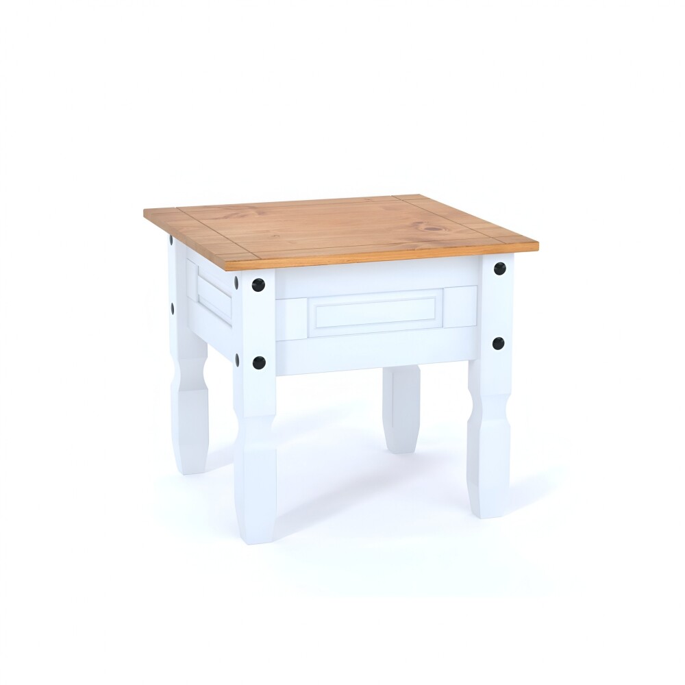 Mesa de living lateral - Linea mexicana Blanco