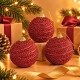 Esferas Navideñas Rojas con Destellos x 3 Esferas Navideñas Rojas con Destellos x 3