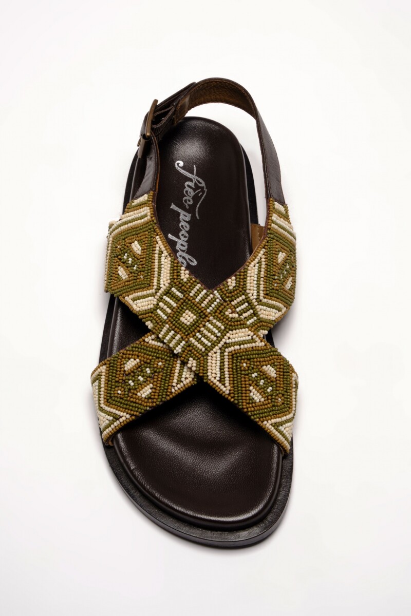 MALI BEADED SANDAL Vison