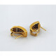Caravanas Oro 18K Con Brillantes Y Zafiros Caravanas Oro 18K Con Brillantes Y Zafiros