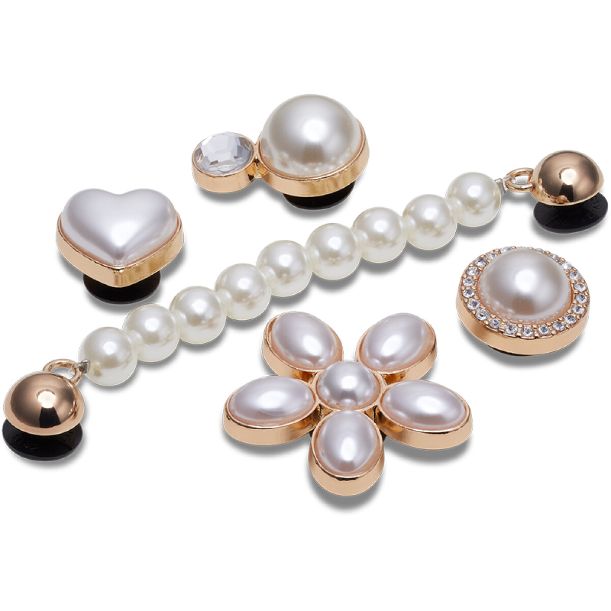 Jibbitz™ Charm 5 Pack Dainty Pearl Jewelry - Multicolor 