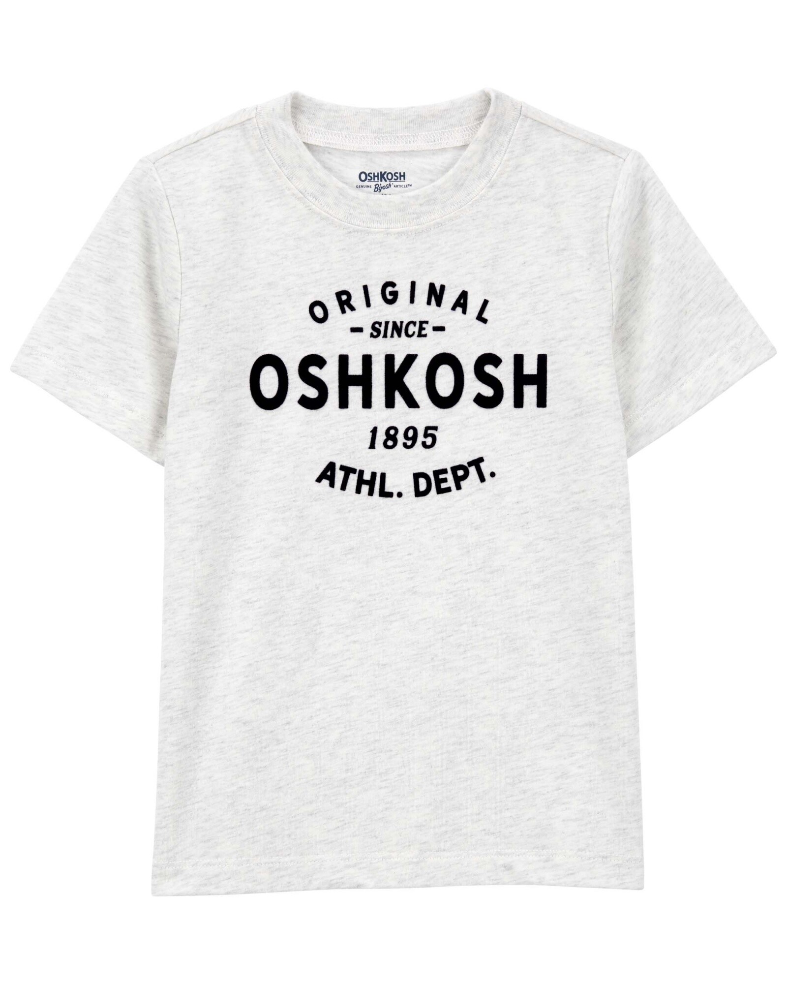 Remera de algodón, manga corta con logo. Talles 2-5T Sin color