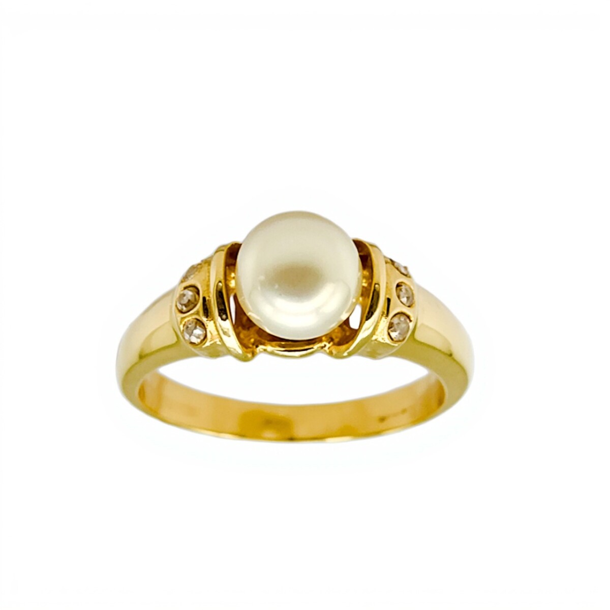 Anillo Solitario-Oro bajo-Perla-AN8166 - conperla 