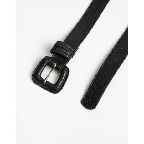 Cinturón Hebilla Cuadrada Negro