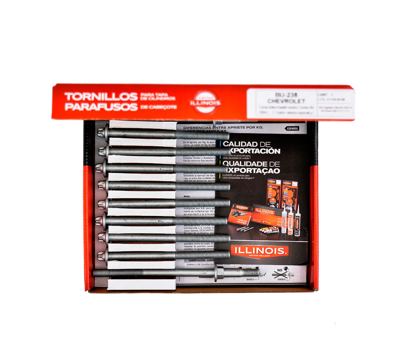 TORNILLO CHEVROLET JGO TAPA CIL CORSA CELTA 1.4 04/ C/BULON TAPA VALV ILLINOIS 