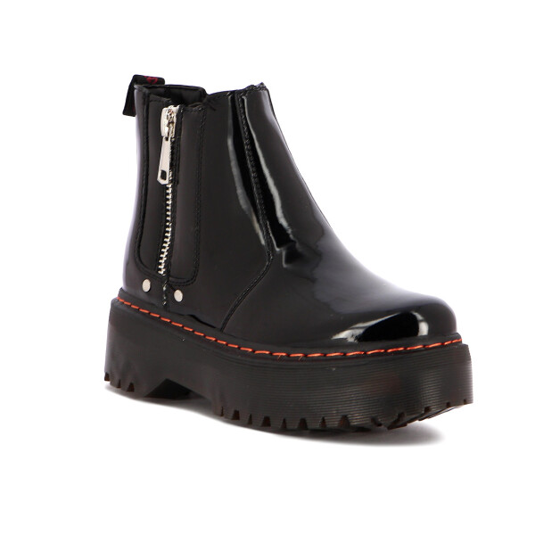 Botas Mujer Darkness Con Cierre Negro