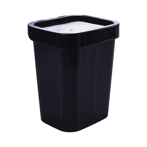 Basurero de Plástico con Relieve 4,5 L NEGRO