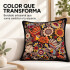 Funda de almohadón ZAL bordada artesanal 50 x 50 cm Negro