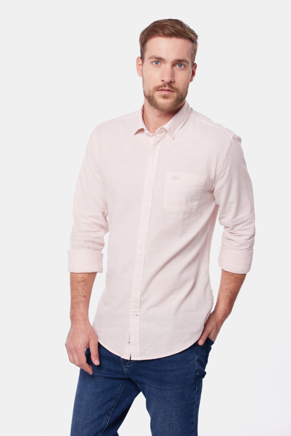 CAMISA DE LINO Rosado