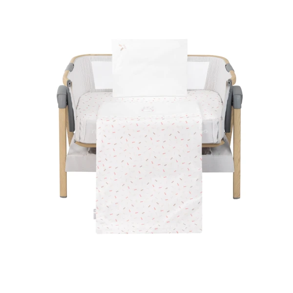 Set textil mini cuna colecho 5pz kikkaboo Hippo Dreams