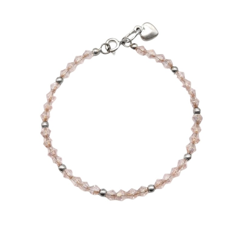 Pulsera tobi-Plata 925-Cristal rosado-PU3025 conpiedra