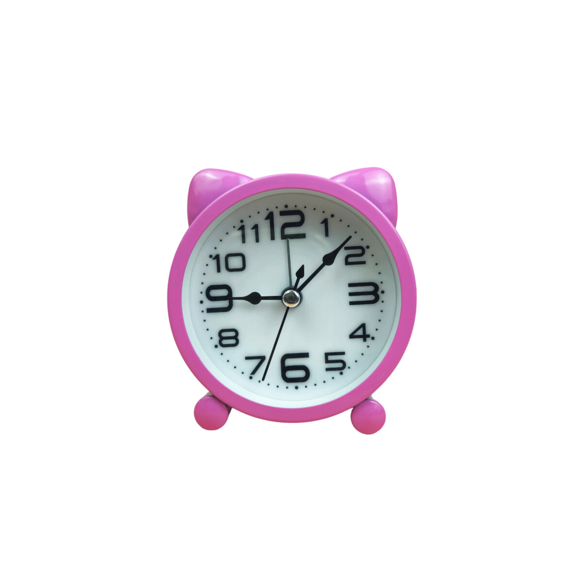 Reloj de escritorio con orejitas de gato - Rosado 