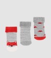 Pack x3 medias bebe con diseño puño volcado Variante 26