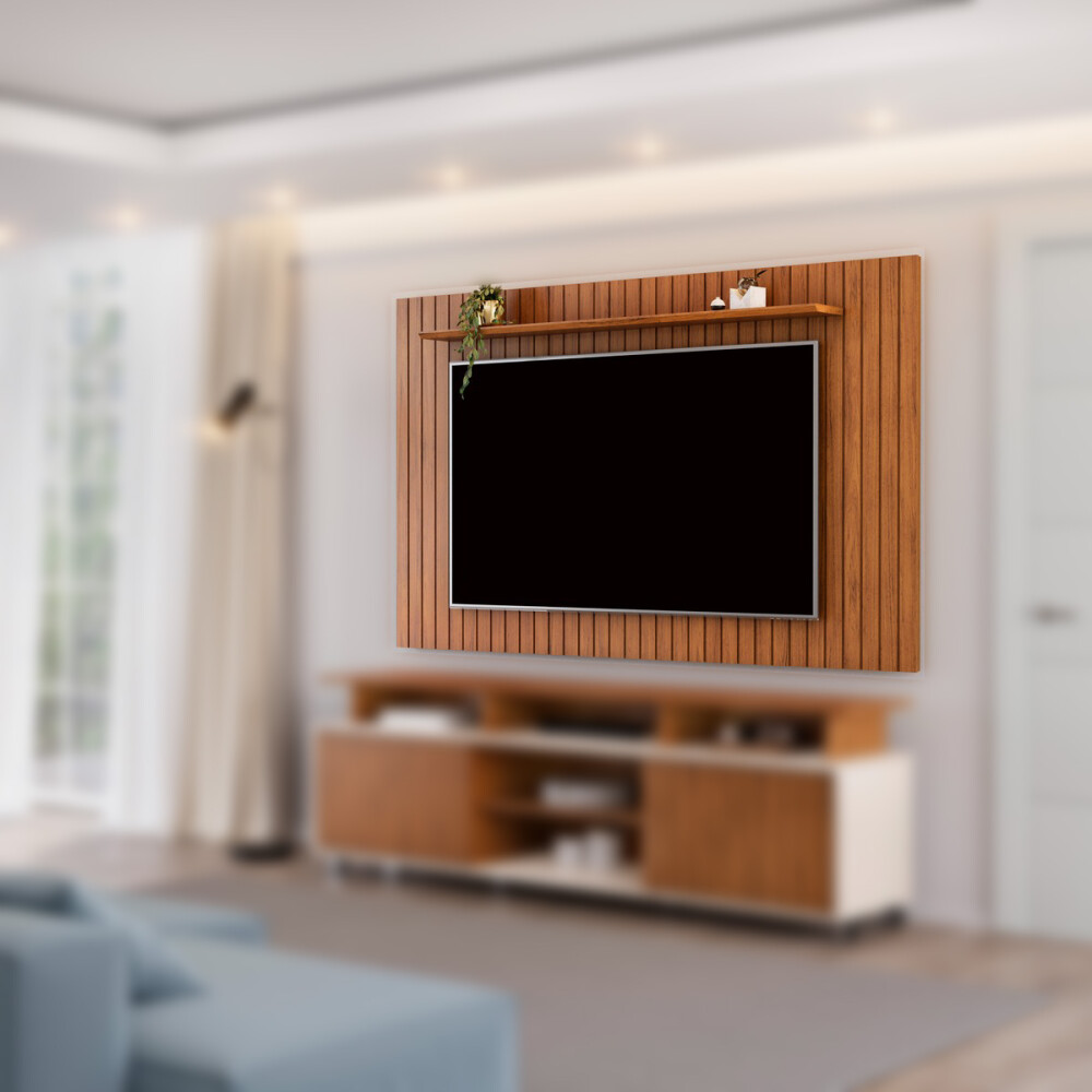 Panel para TV Lume 65” - Terminación Cedro Panel para TV Lume 65” - Terminación Cedro