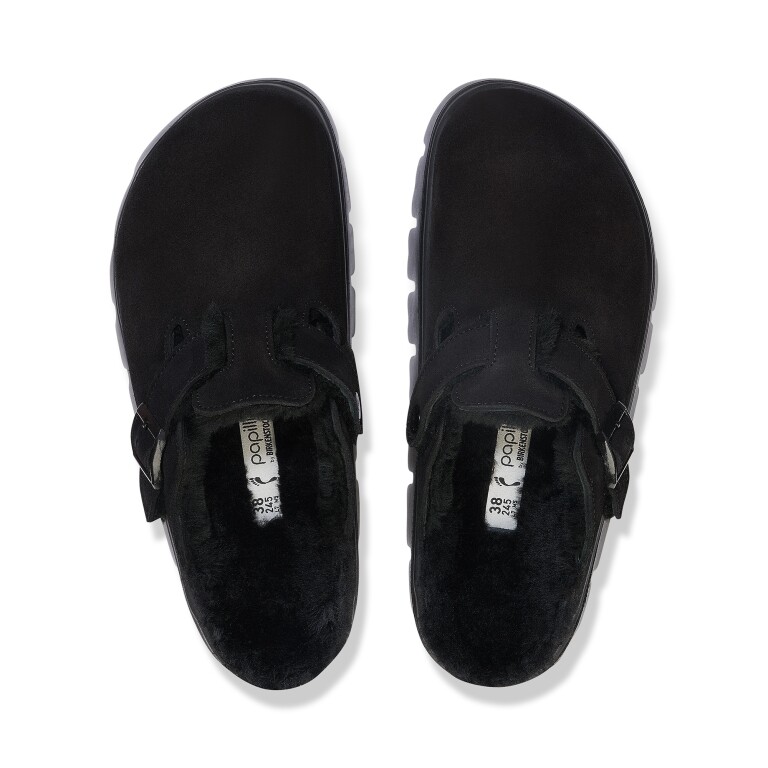 Zueco Boston Chunky Shearling LEVE - Estrecho Black