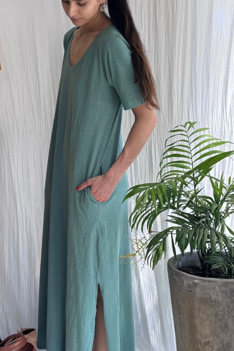 Vestido largo Lake Turquesa