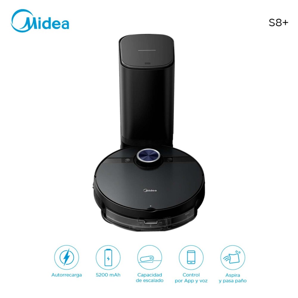 ASPIRADORA ROBOT MIDEA 450-ML NEGRO S8+