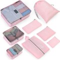 Kit Organizador de Viaje 8 Piezas Rosa