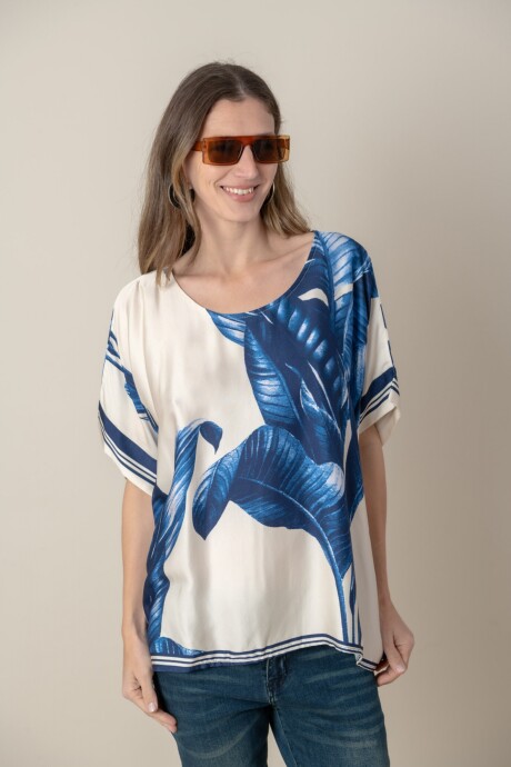 BLUSA PALMA Azul