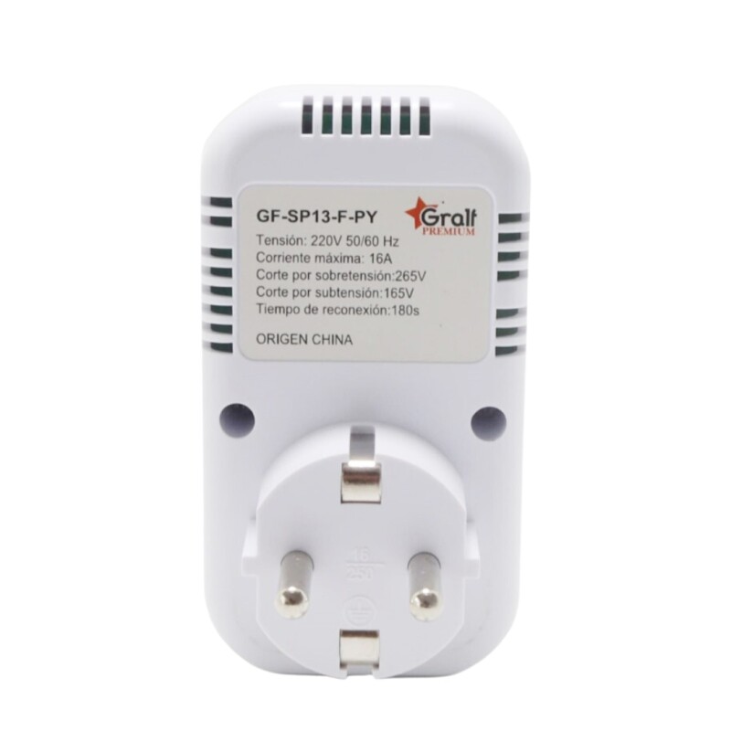 PROTECTOR ENCHUFABLE SCHUKO 16A 3600W - GRALF PROTECTOR ENCHUFABLE SCHUKO 16A 3600W - GRALF