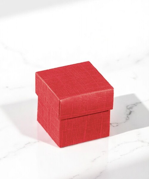 Caja + tapa 5x5x5 cm. - LINO ROSSO Caja + tapa 5x5x5 cm. - LINO ROSSO