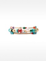 Set De Pulseras Elásticas Multicolores multicolor
