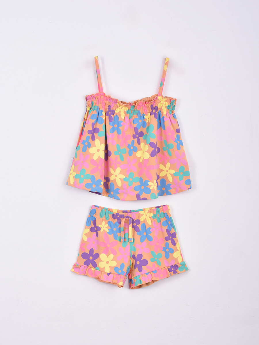 CONJUNTO BLUSA + SHORT - MARRON 