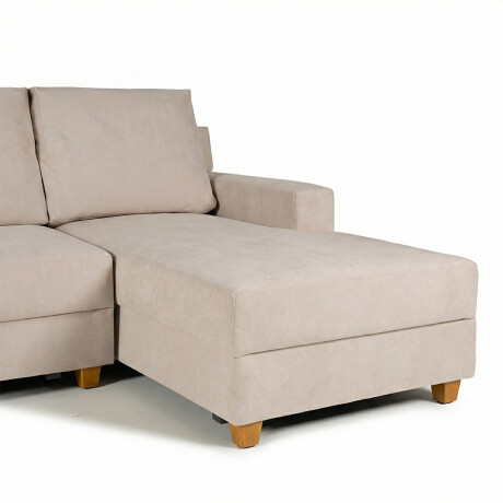 Rinconera Lucci - Tela Microfibra - Chaise derecho Berlin 02 (Beige)