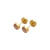Abridores Punto de Luz-Oro Bajo-Zirconia rosa-AB8051 conpiedra