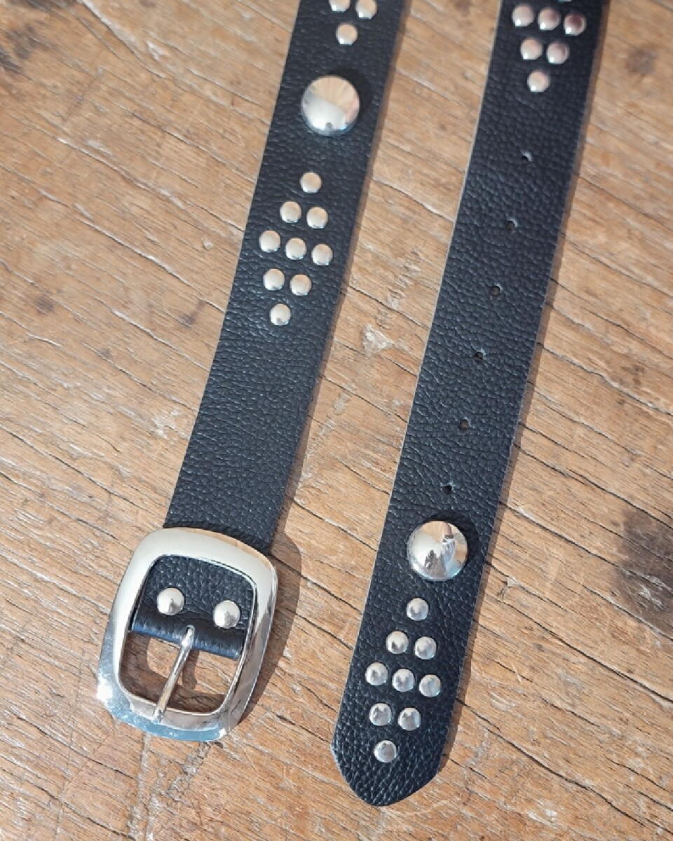 Cinto Snake - Negro Plata 