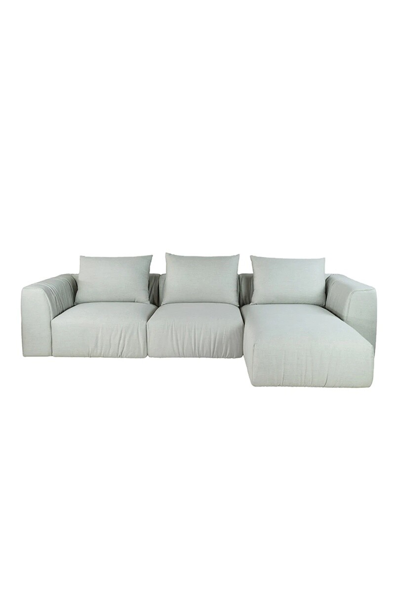 CORSO - SOFA CORSO CHAISE LONGUE DERECHO 296X105X80CM TELA GRIS CLARO 