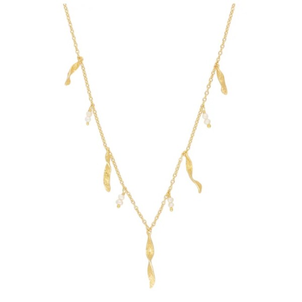 Cadena Indriya-Plata rodinada micra oro 18k-Perlas barrocas-CD2013 Conpiedra