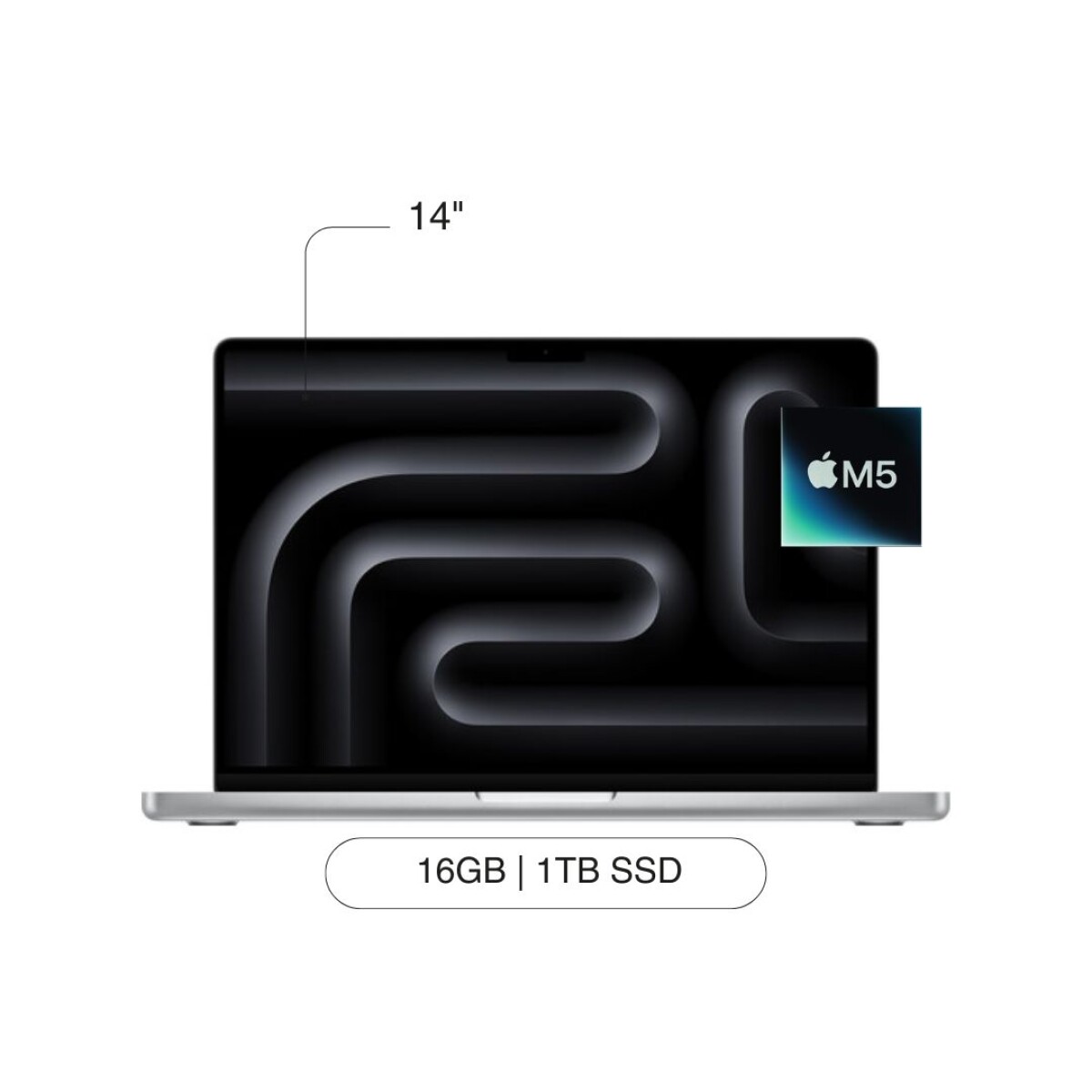 APPLE Macbook Pro MDE54LL/A 14' 1TB / 16GB RAM Chip M5 - Silver 