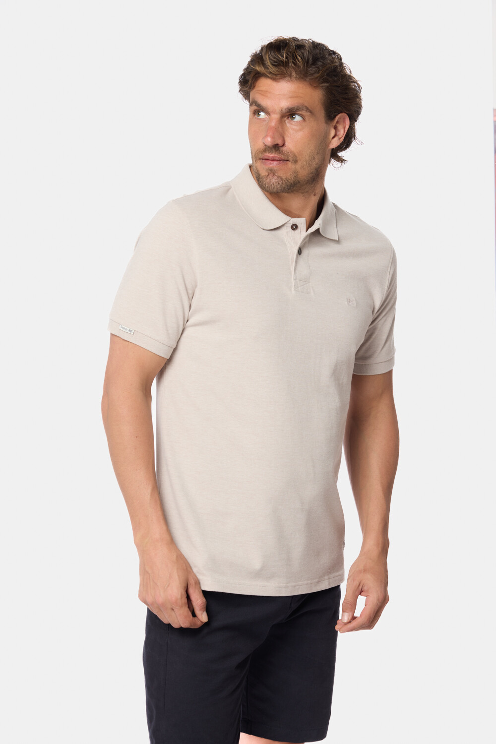 REMERA POLO PIQUE LISA Beige