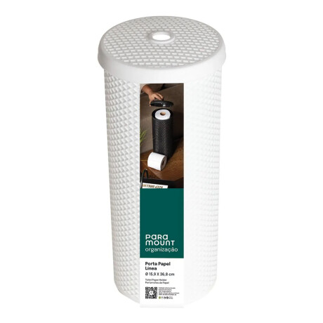 Porta Rollo Papel Higiénico Organizador Baño Línea Paramount Blanco