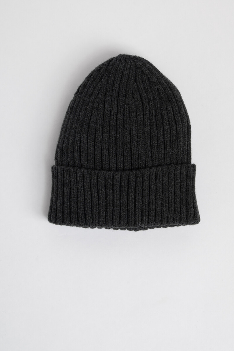 Gorro Rib - Gris Oscuro Melange 