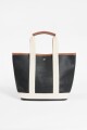Totebag con asa corta NEGRO