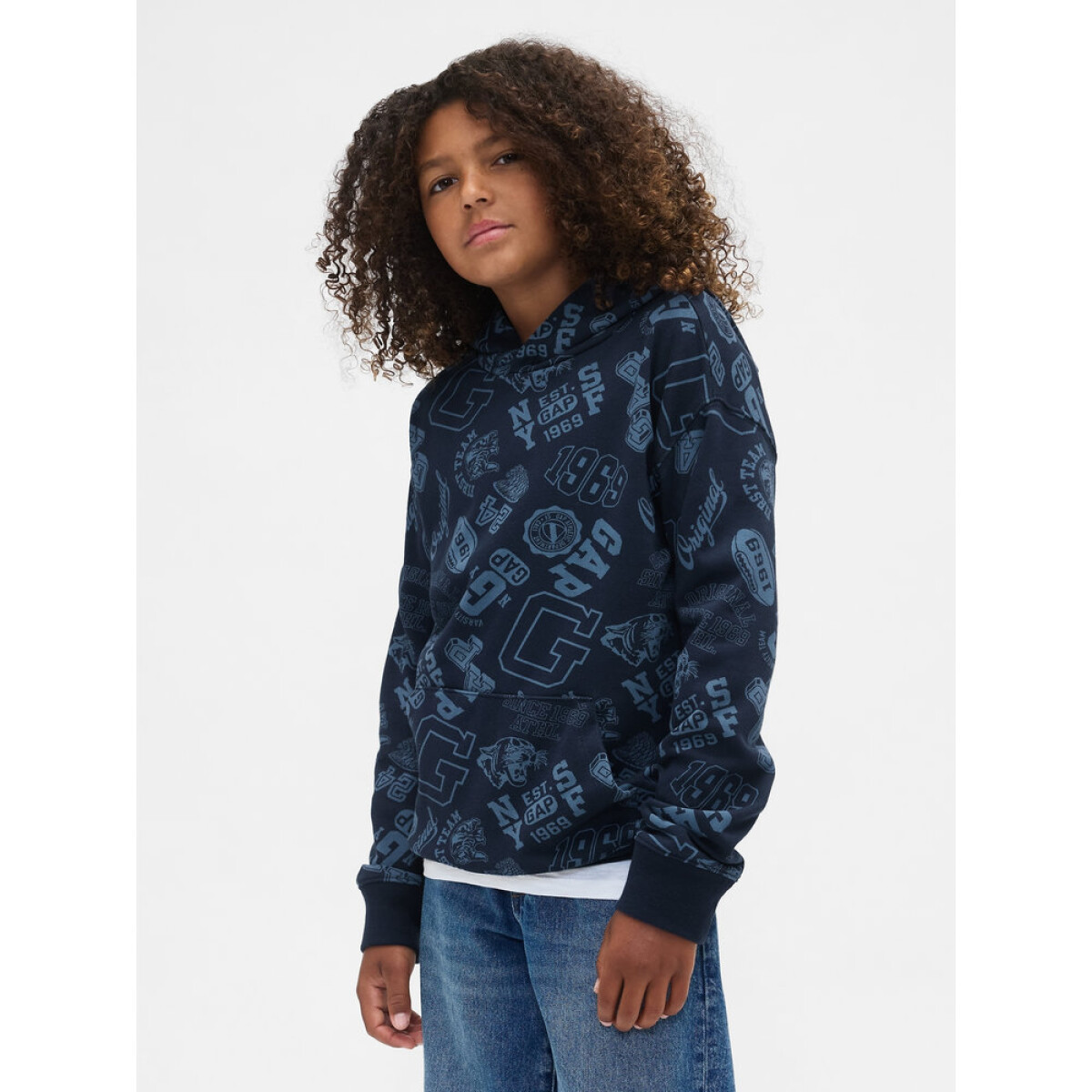 V-FRCH FT FALL LOGO PO - AOP PRINT - TAPESTRY NAVY 