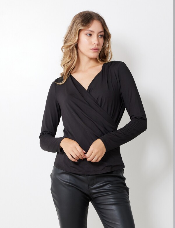 Blusa Cruzada NEGRO