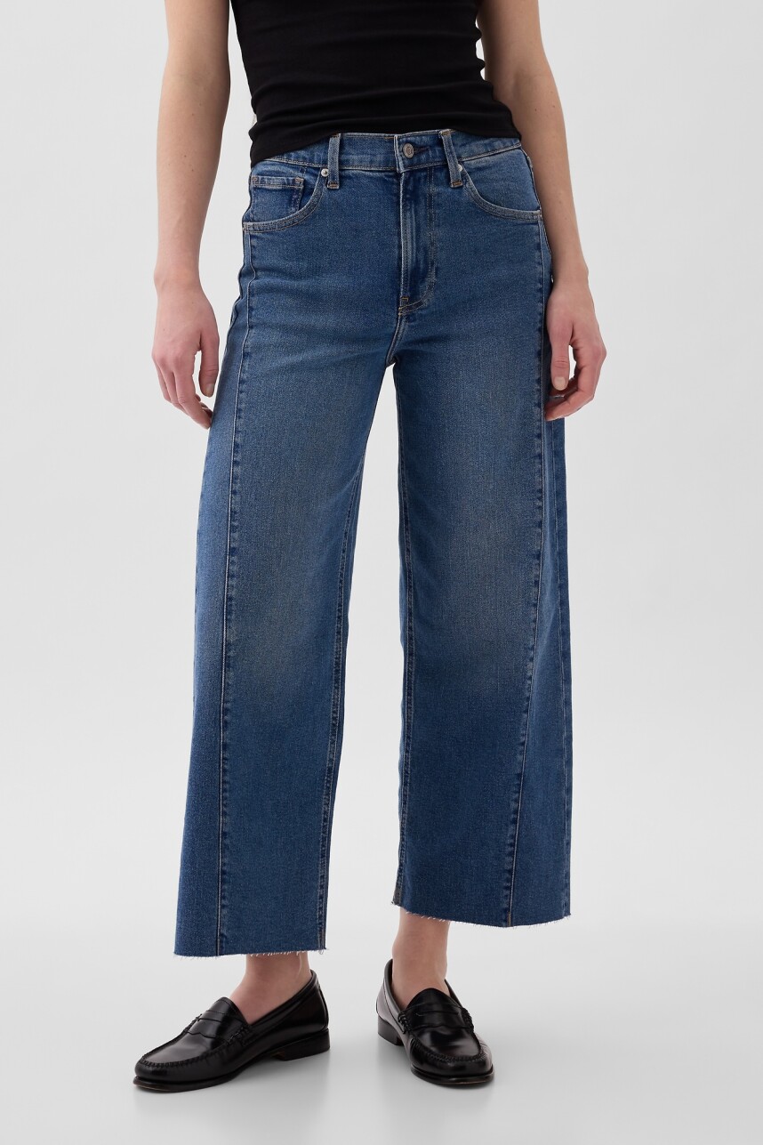 Jean Stride Tiro Alto Mujer Medium Indigo 15