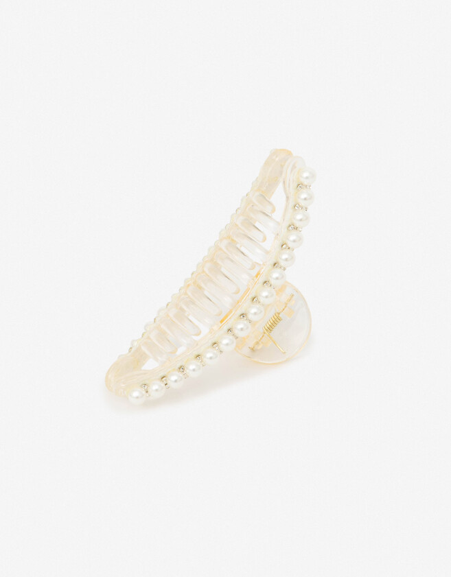 Broche Con strass y perlas Broche Con Perlas - Blanco Crudo