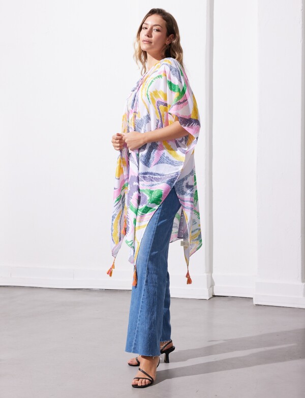 Kimono Printed MULTI/ROSA