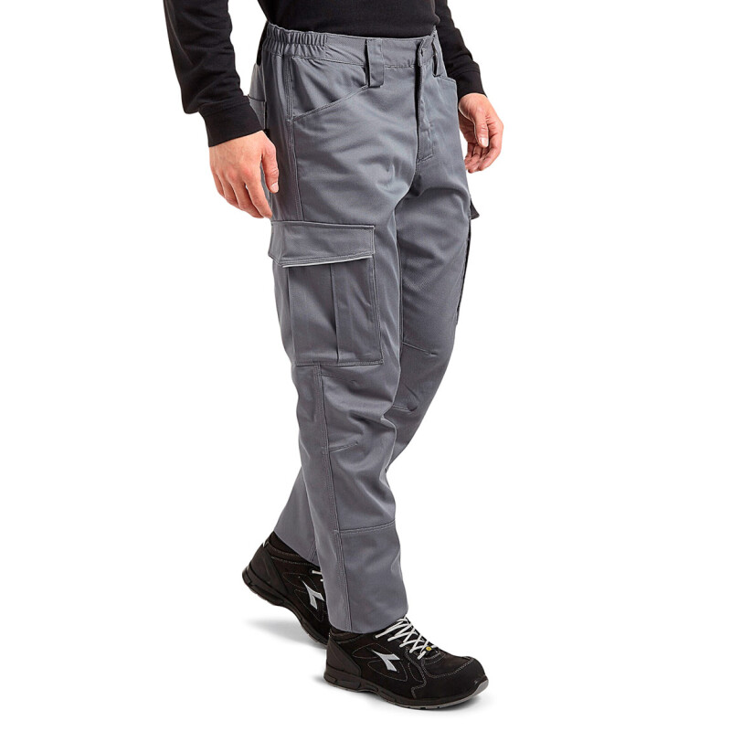 Diadora Pantalon Hombre Utility Pant Staff Stretch Cargo Gris