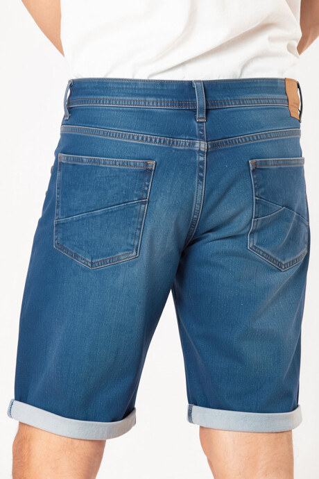 BERMUDA JEAN PARVES Azul Oscuro