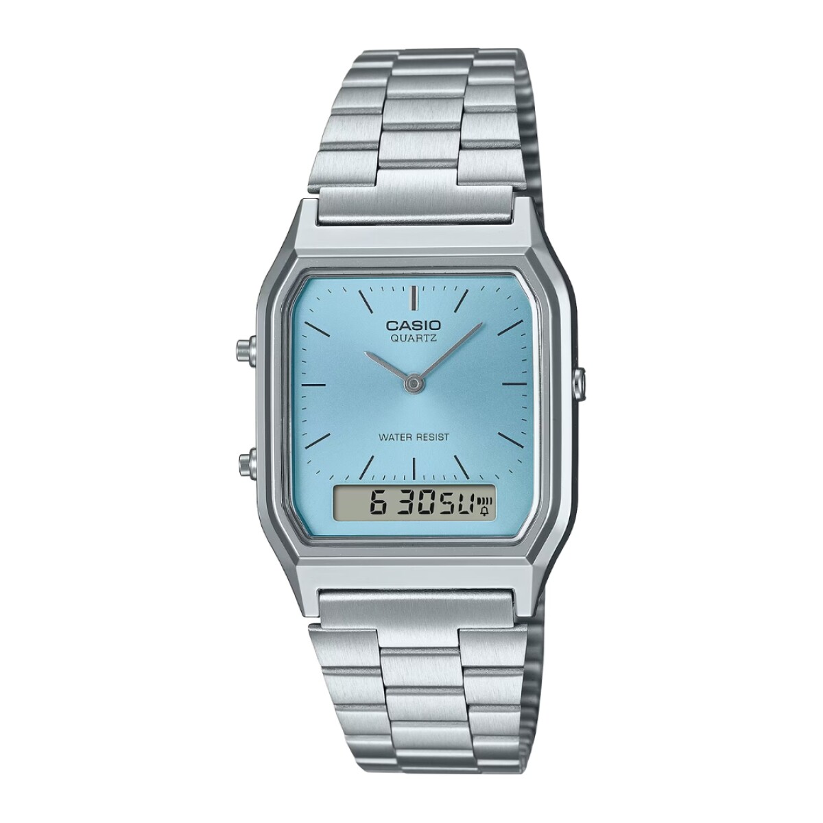 Reloj Casio Retro AQ230A - 7AMQYDF unisex - Plateado 